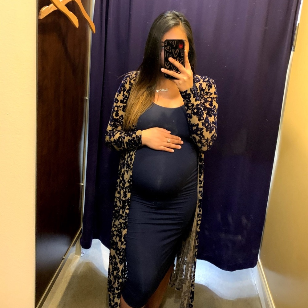 Blue velvet cardigan